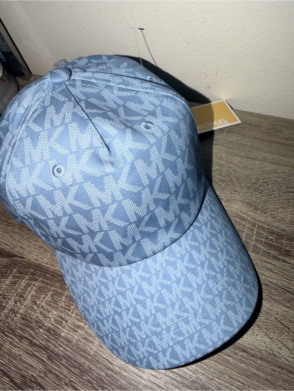 Michael Kors Sky Blue MK Monogram Baseball Cap